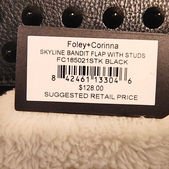 Foley & Corinna NWT Black Skyline Bandit Studded Crossbody Purse - Picture 13 of 15